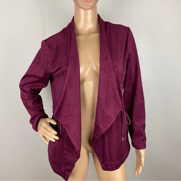 NEW BLANKNYC FAUX SUEDE DRAPED JACKET - Picture 2 of 6